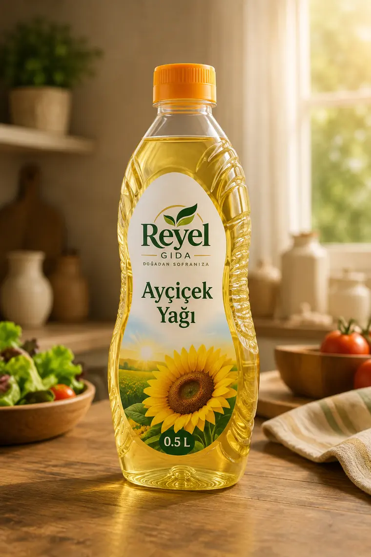 Reyel Gıda Sunflower Oil 0.5 L plastic bottle