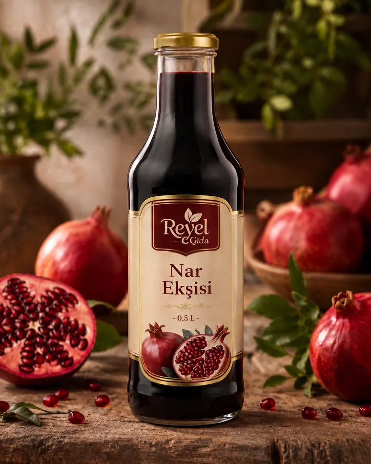 Reyel Gıda Pomegranate Molasses 0.5 L glass bottle