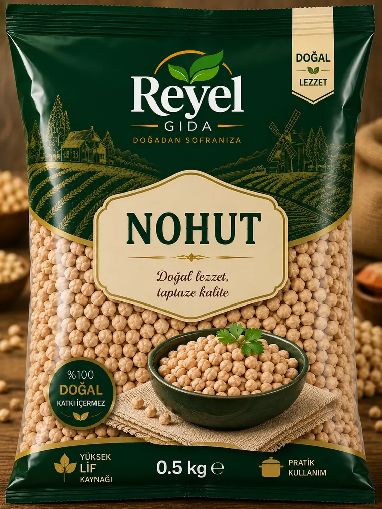 Reyel Gıda Chickpeas 0.5 kg pack